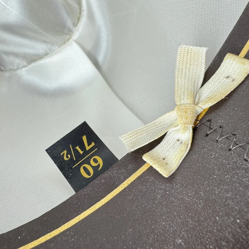 Vintage Stetson Cowboy Hat Men 7 1/2 Ranch Tan 5X Felt Cattleman Box Rare Rodeo